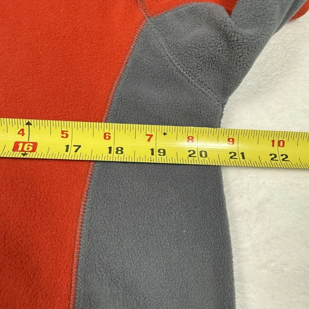 Columbia Klamath Range II Pullover Mens Small Red Gray Half Zip Fleece UPF 50‎